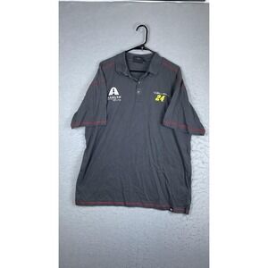 Jeff Gordon Shirt Mens XL Gray NASCAR Racing 24 Axalta Chase Authentics Polo